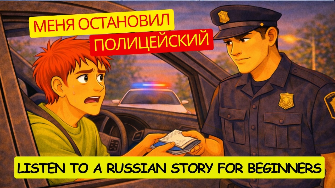 Russian Listening Practice: “Stopped by Police on My Way Home” – Slow Story ( B1-B2 Level)