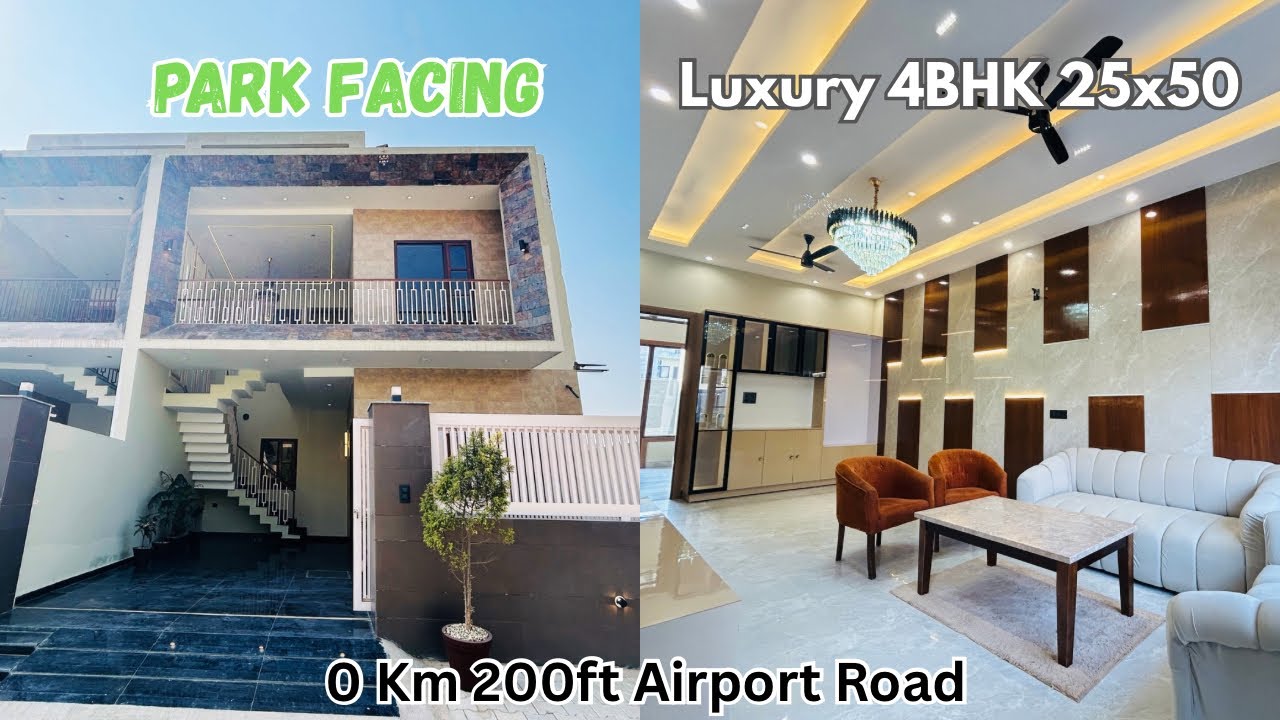 Park Facing 4BHK Kothi For Sale in Sector 123 Mohali Airport road 200ft #luxuryhomes 