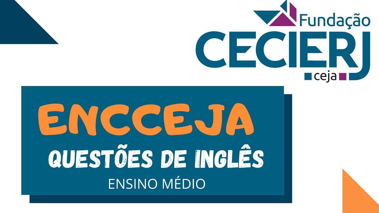 AN&Aacute;LISE DE QUEST&Otilde;ES DE INGL&Ecirc;S PARA O ENCCEJA -