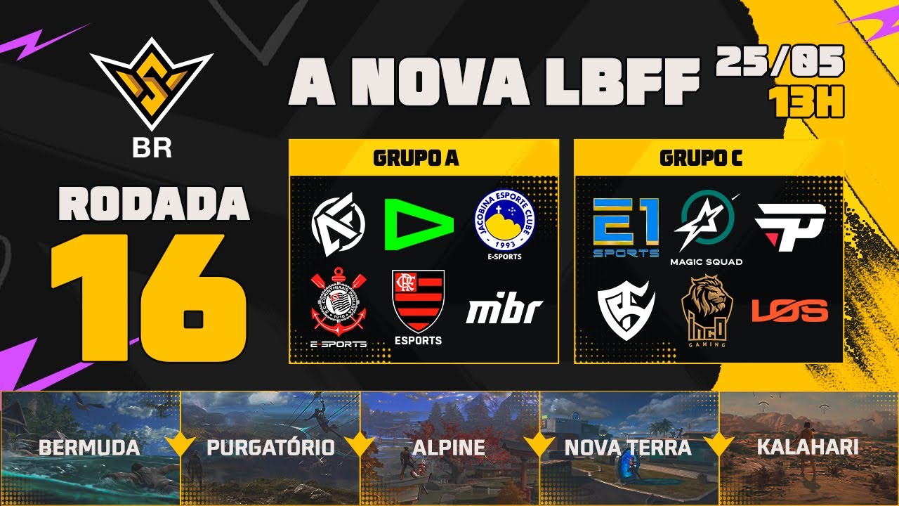 #FREEFIRE🚨FFWS BR 🏆RODADA 16 - GRUPOS A e C | LBFF 🚨