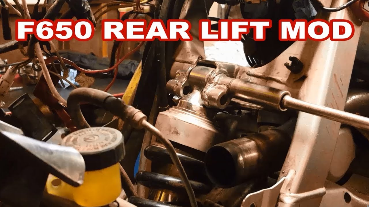 BMW F650 REAR SUSPENSION LIFT MOD  how to raise FUNDURO rear suspension