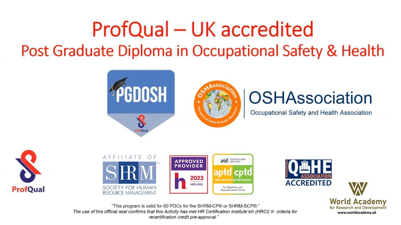 Post Graduate Diploma in Occupational Safety & Health [PGDOSH]