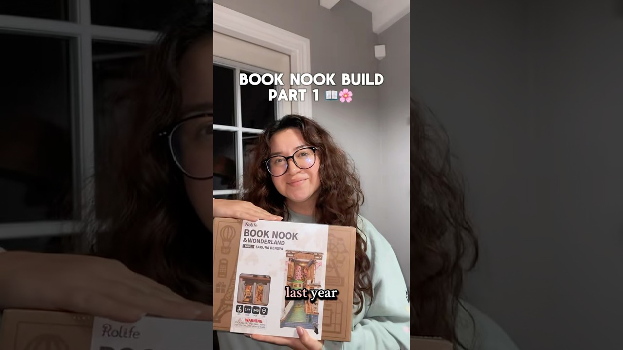 book nook build part 1 📖🌸 getting the train built! 