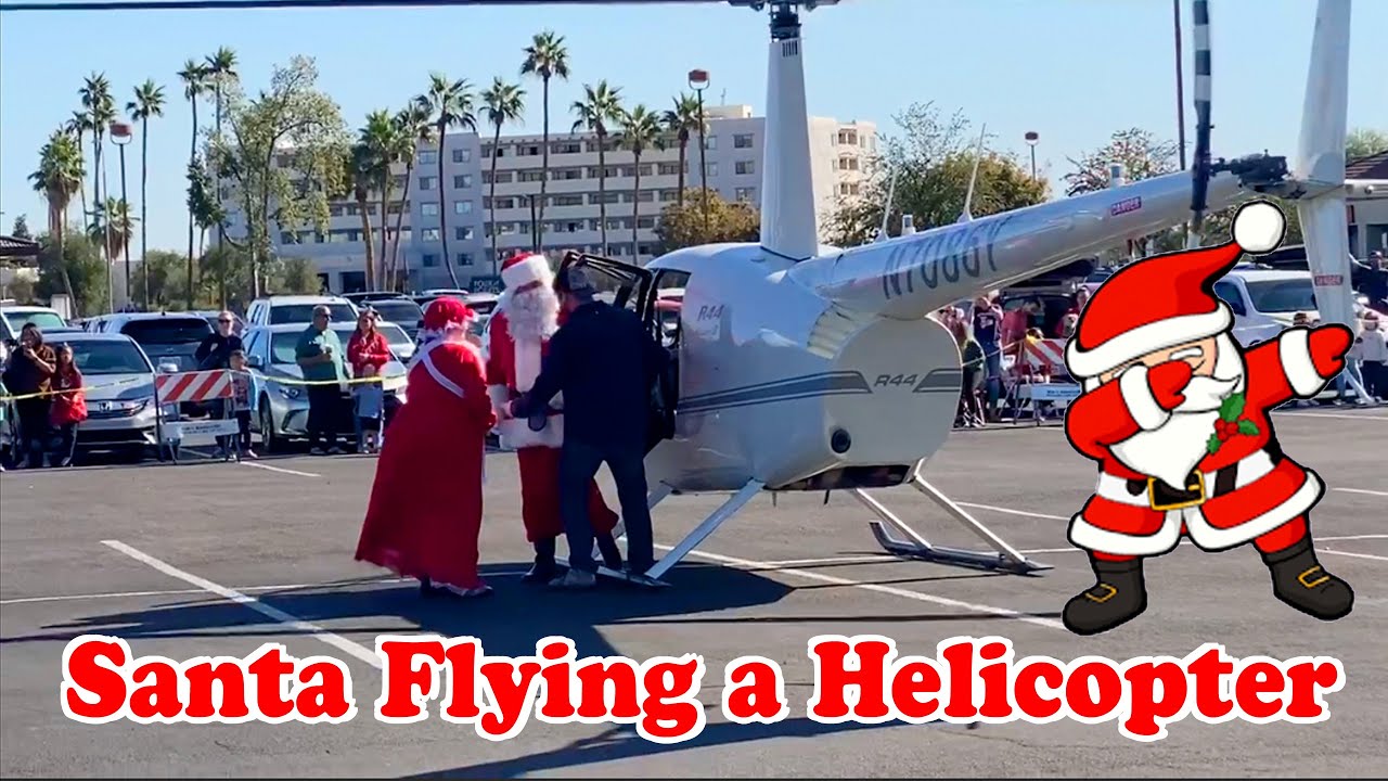 Santa Claus Is Coming To Town In a Helicopter!