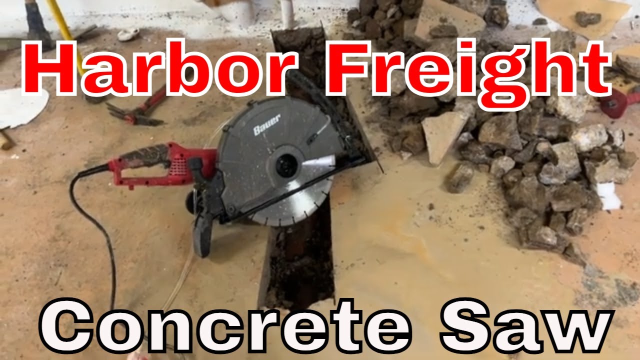 Best Concrete Saw For The Money - Bauer Concrete Saw From Harbor Freight