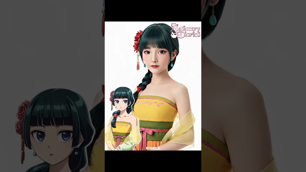 If THE APOTHECARY DIARIES Characters In Real Life made by #ai #anime #shorts