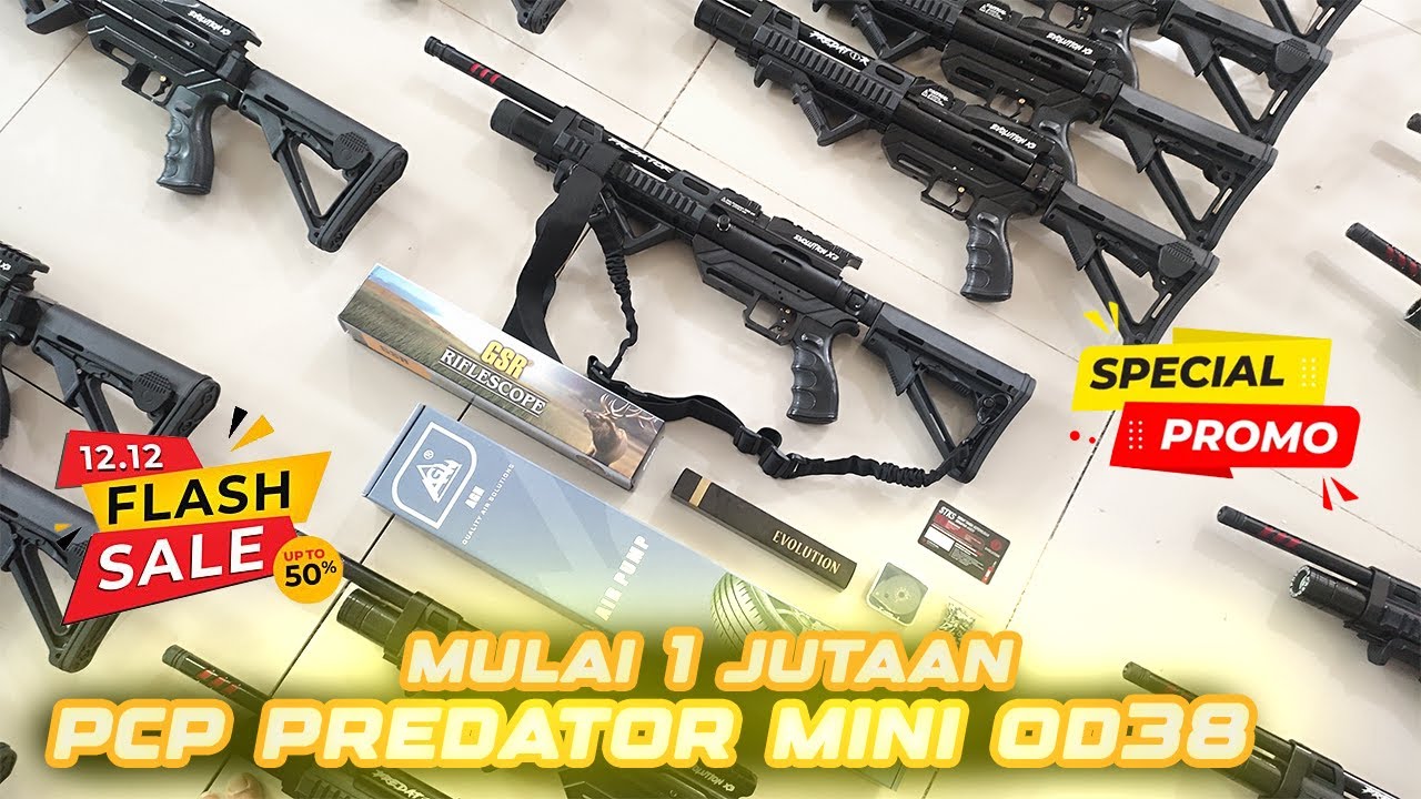 PCP TERMURAH!!! PCP PREDATOR MINI OD 38 POPOR LIPAT | PROMO SENAPAN PCP TERBARU 2025 | PCP 1 JUTAAN