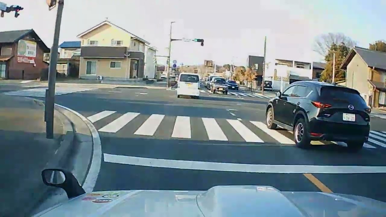 397.県道～低い太陽～スーパーへの途中～。群馬帝国の日常劇場。中華激安ドラレコ。たまに米軍ラジオON。群馬の車窓から