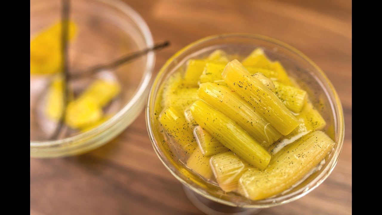 Vaníliás rebarbarakompót recept