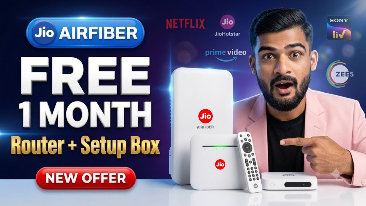Jio AirFiber 1 Month FREE Offer 2026 🔥 | Free Router, Set Top Box & Installation &ndash; Reality Check