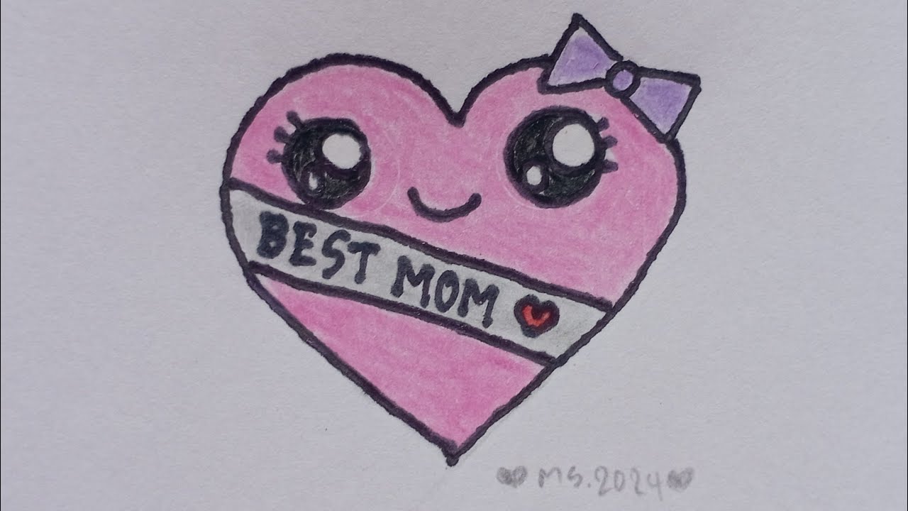 สอนวาดรูป​หัวใจ​น่ารัก​ๆ​ให้แม่​ | Drawing​ a​ cute​ Heart​ for​ Mother's​ Day​ | My Sky Channel.
