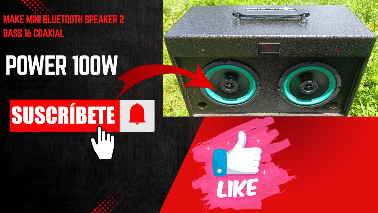@Homemade mini bluetooth speaker to listen to music ok 2 bass16 coaxial