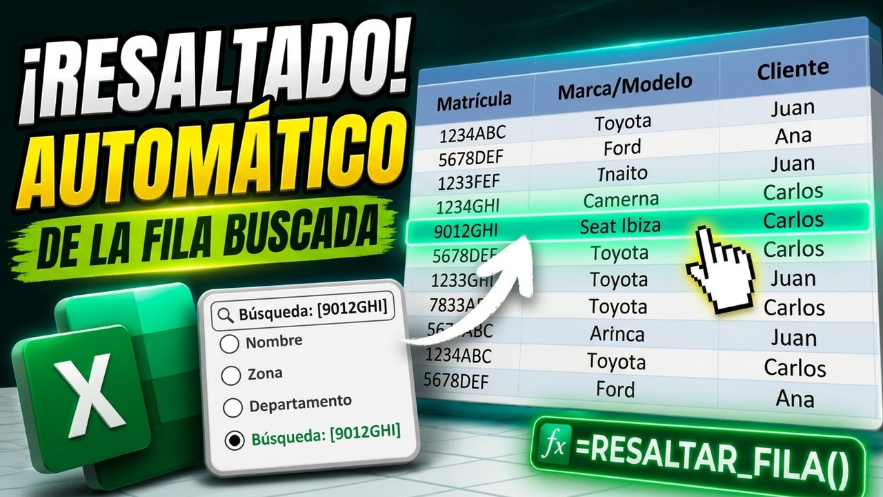 RESALTAR FILA de valor buscado 🔍