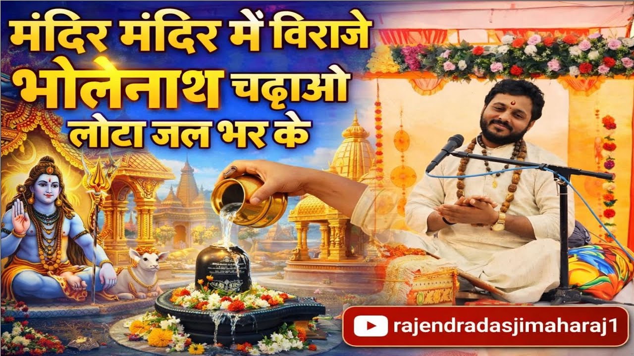 मंदिर मंदिर में विराजे भोलेनाथ चढ़ाओ लोटा जल भर के || #viral #bhajan #trendingbhajan #like 
