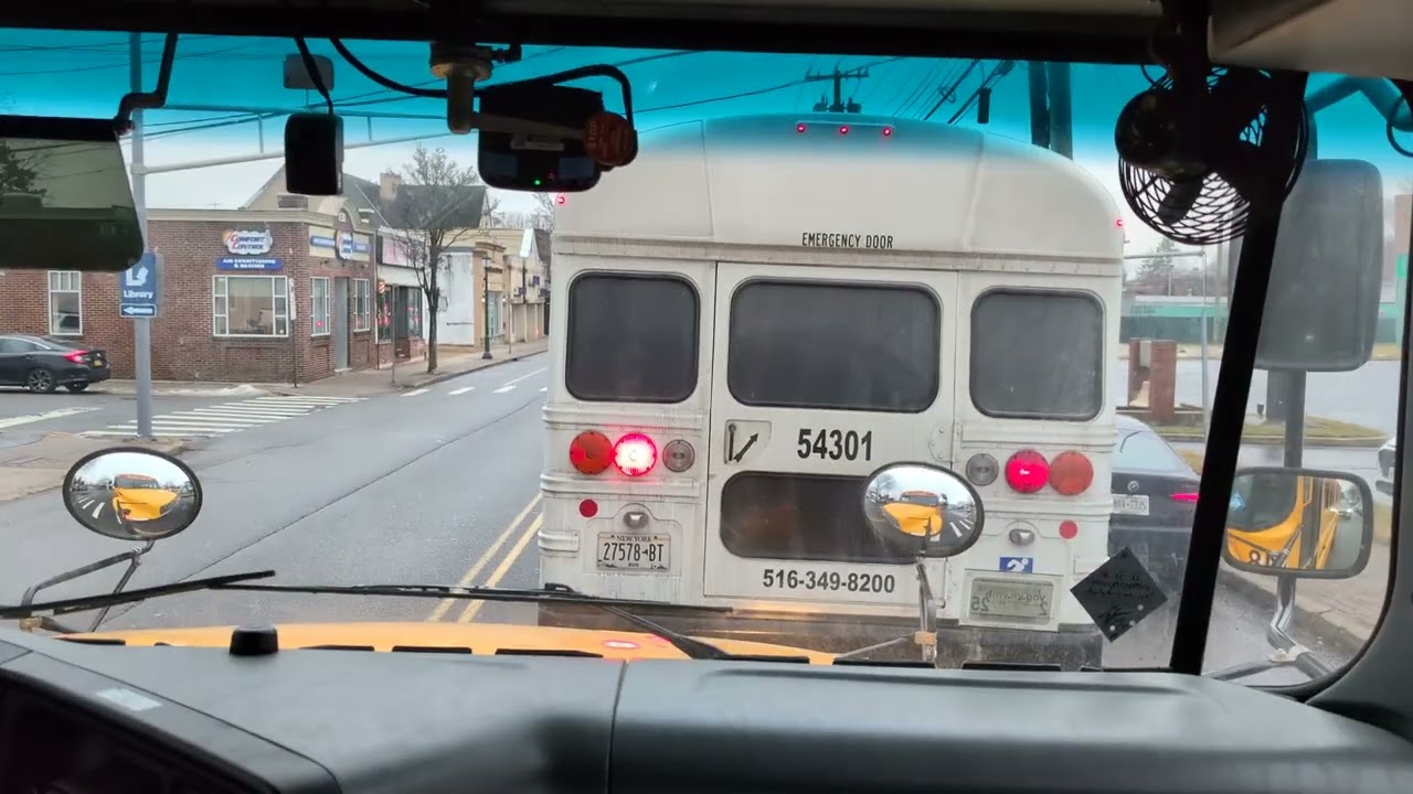 School bus ride along bus 348 2021 IC CE (seeing a white bluebird)
