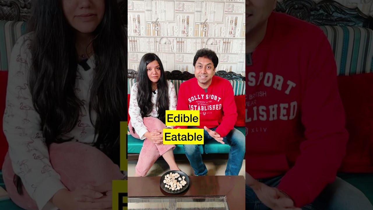 Difference between 'edible' and 'eatable' 🍴 | English Speaking Practice | #shorts