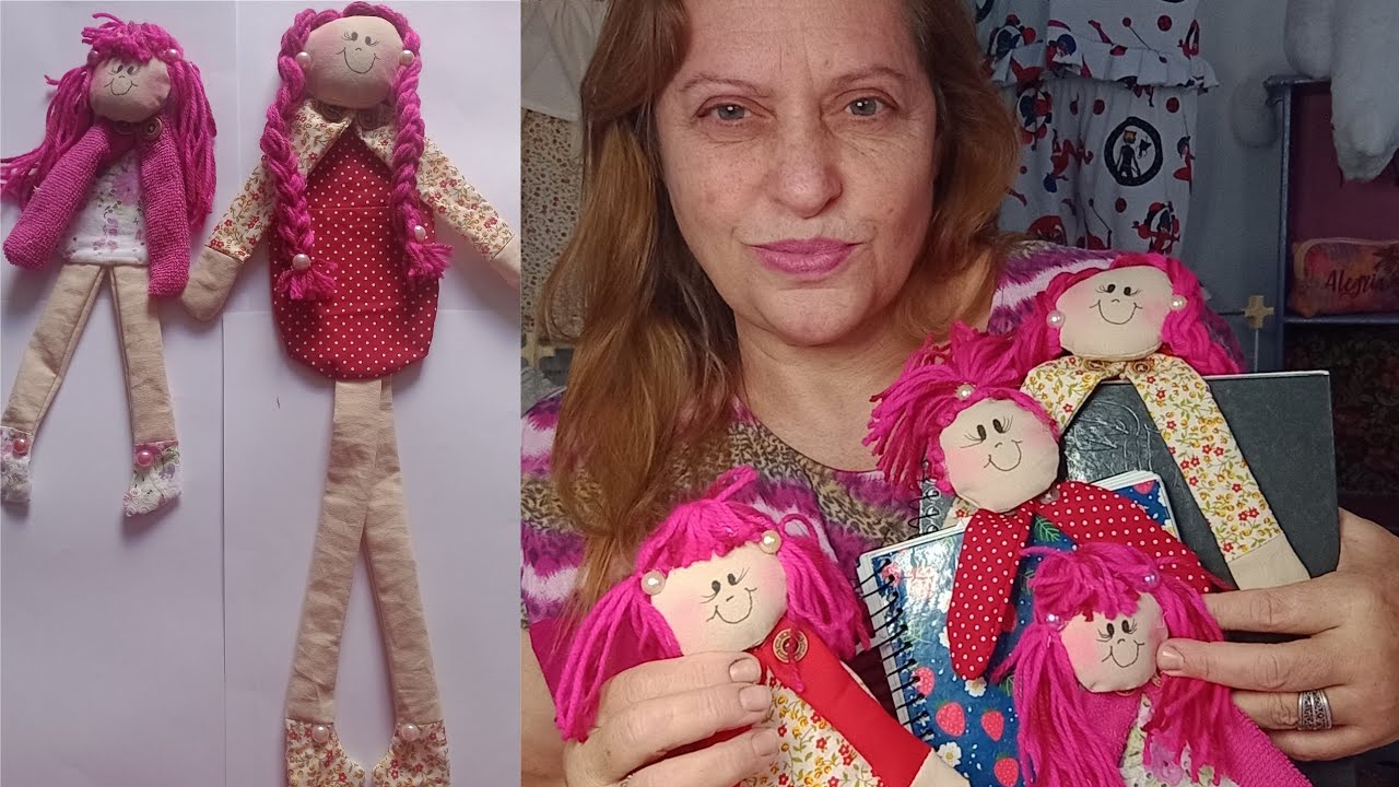Renda extra🐞Marcador de pagina boneca