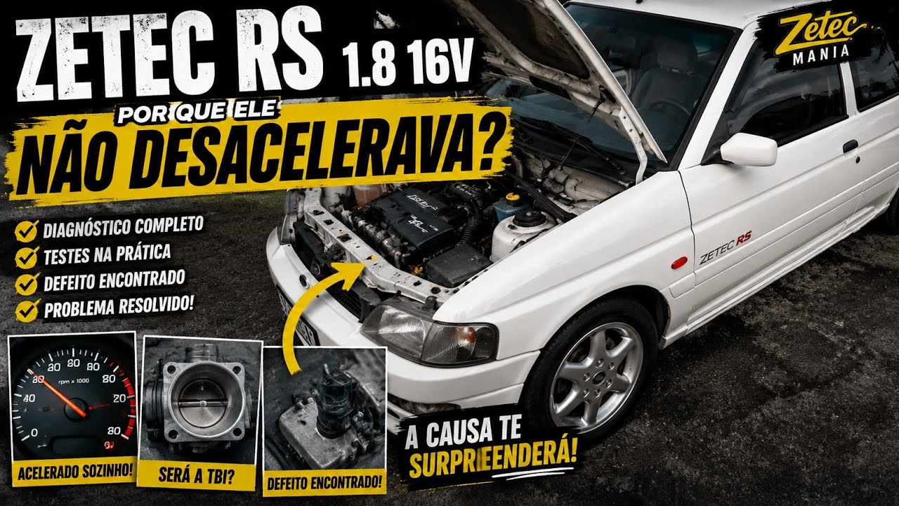 Escort Zetec RS, acelerado depois de tirar o pé do acelerador e trocas de marcha
