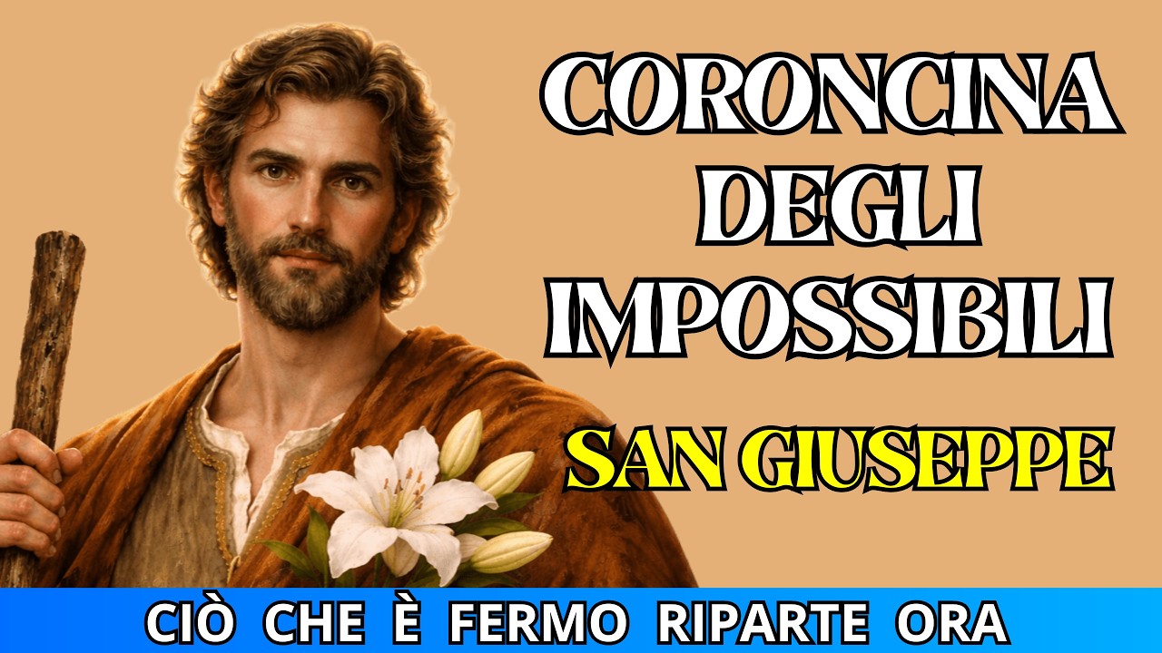 SAN GIUSEPPE | CORONCINA DEGLI IMPOSSIBILI – CIÒ CHE È FERMO RIPARTE ORA