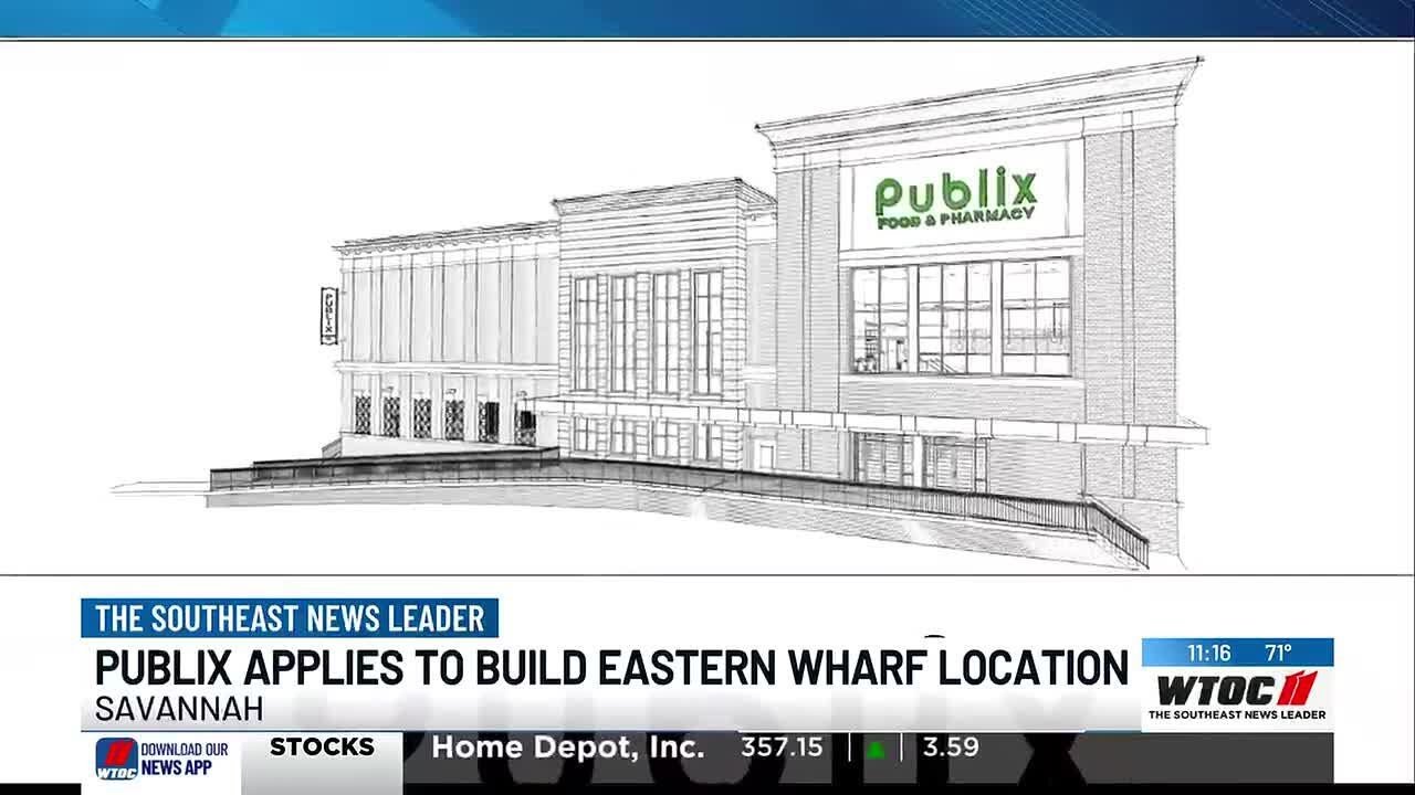 Компания Publix подала заявку на разрешение на открытие магазина на Восточной набережной Саванны.