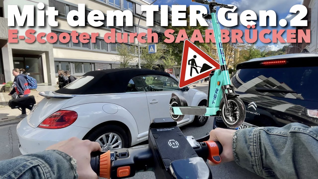 Mit dem TIER Gen. 2 E-Scooter durch Saarbrücken - E-Scooter POV Testfahrt