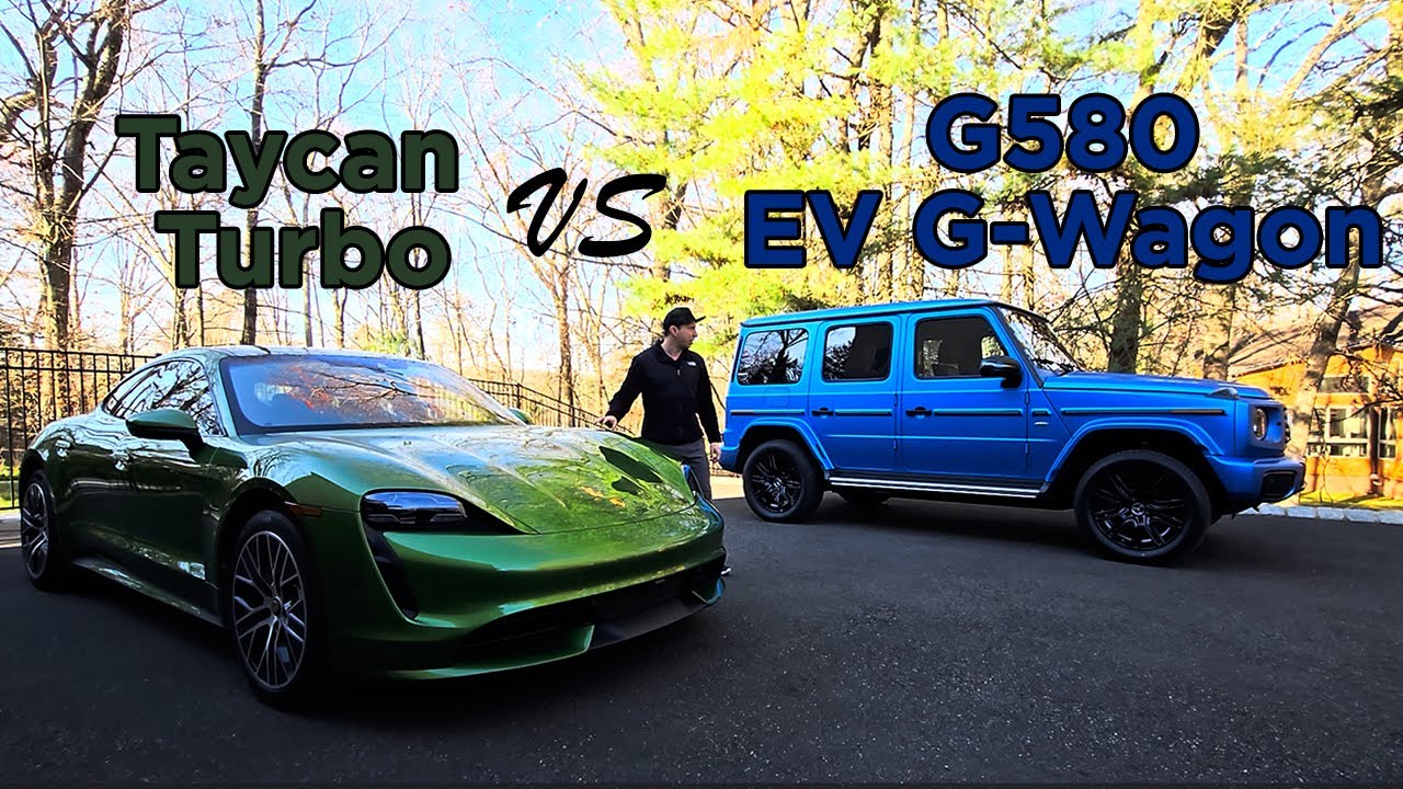 Porsche Taycan Turbo vs Mercedes G580 Electric G-Wagon | $185k Luxury EV Showdown