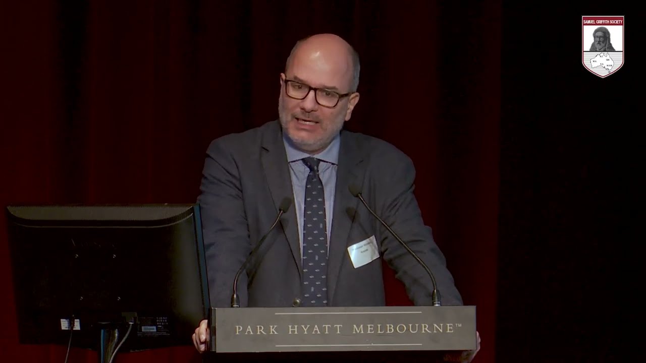 Professor Nicholas Aroney at the 2023 Conference of The Samuel Griffith Society