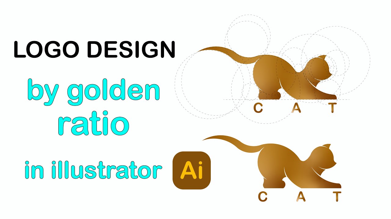 How to design a logo in illustrator- cat logo design illustrator tutorial- roy design