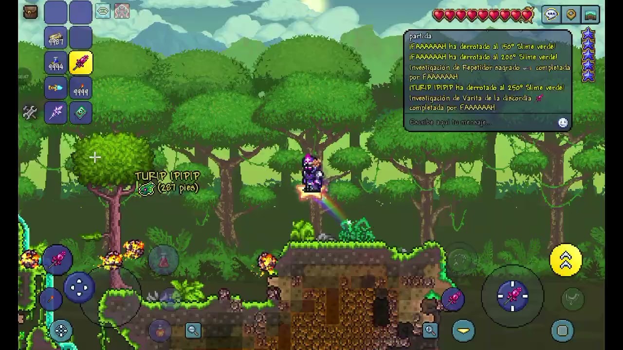 Jugando terraria con mi hermano