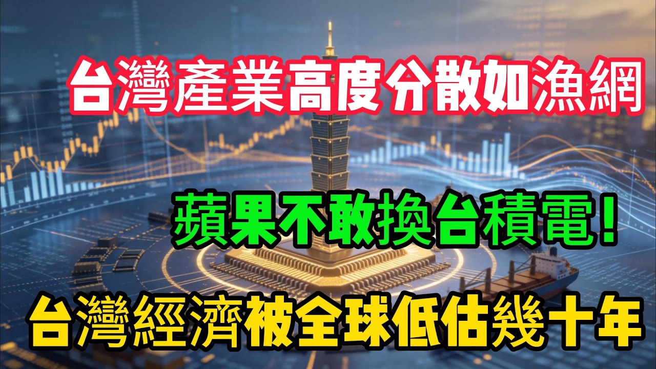 台灣經濟被全球低估幾十年，GDP 8200億美金全球第21，人均7萬美金，產業網絡支撐科技命脈