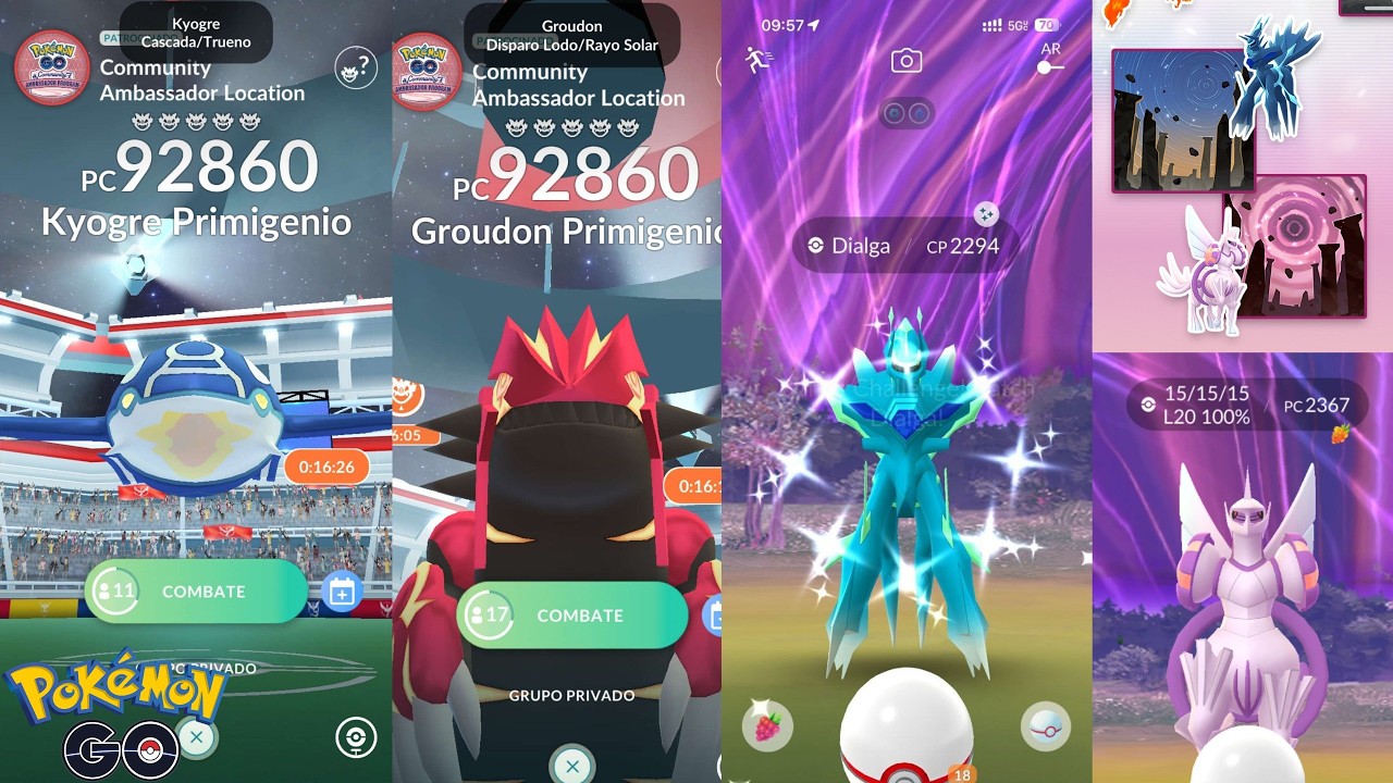 ✨✈️ Incursiones Dialga y Palkia Origen + Kyogre | Groudon Primigenio + Tour Kalos Pokémon GO