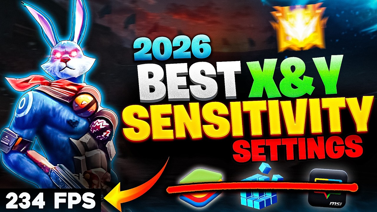 I Found Best X and Y Sensitivity Settings For No Recoil Headshot Free Fire PC | BlueStacks 5 | MSI 5