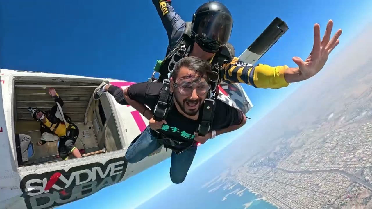 My first Sky Dive at Dubai - Palm Jumeirah View