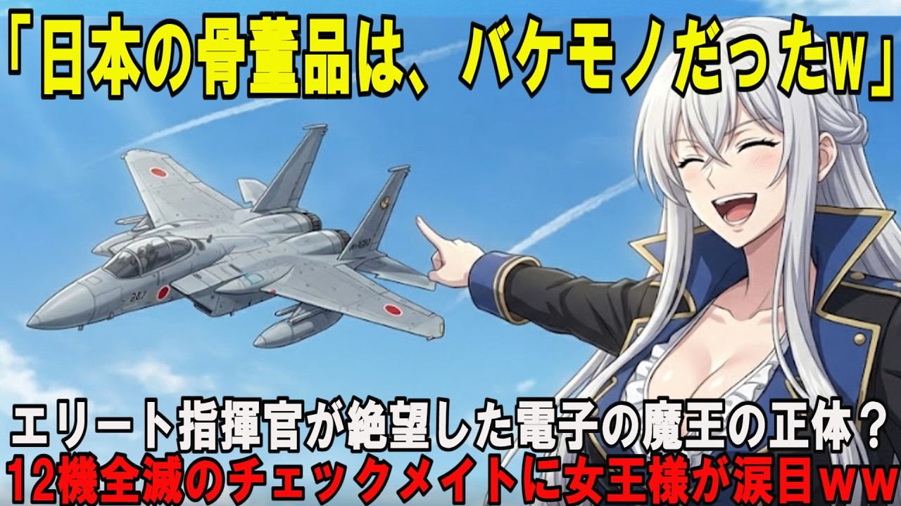 【海外の反応】「おじいちゃんは博物館へ行けｗ」日本のF-15を煽り倒す欧州軍→直後、12機全滅のチェックメイトに女王様が涙目ｗｗ【スカッと】【アニメ】