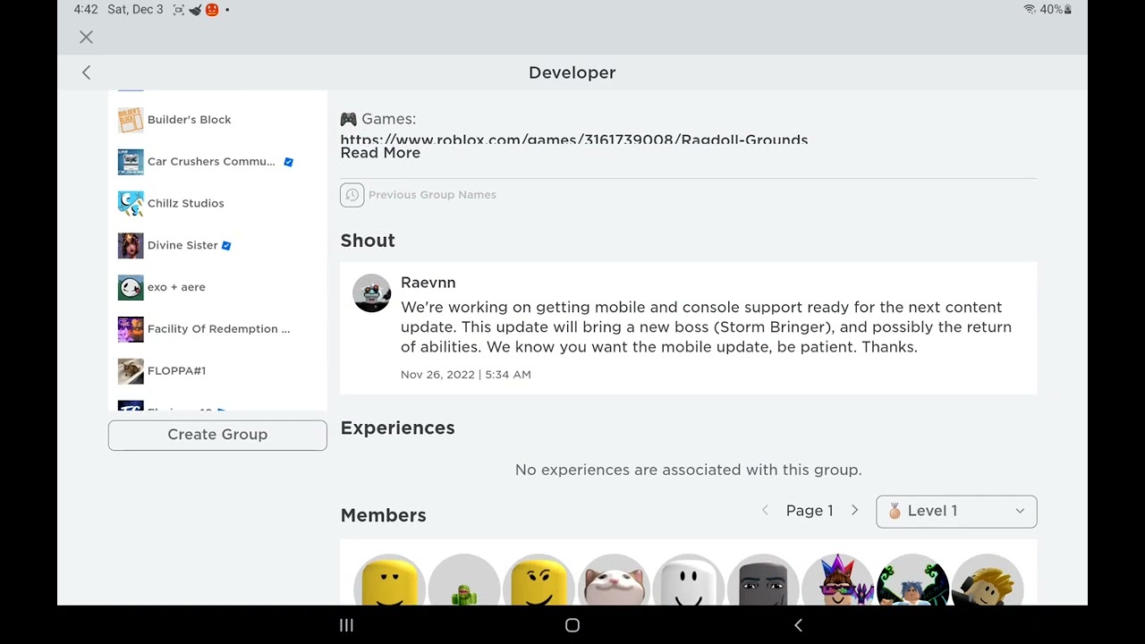 Roblox Ragdoll grounds is getting mobile and console support