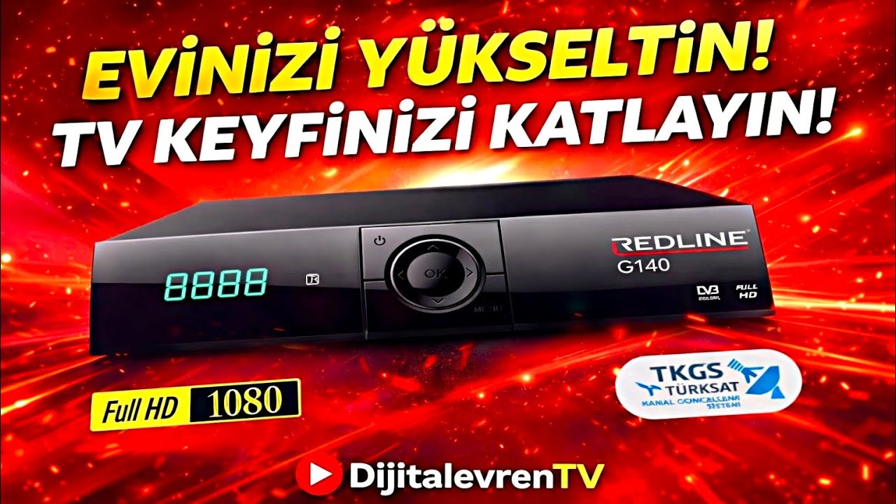 Redline G140 HD Detaylı İnceleme | Full HD 1080p, TKGS, YouTube Destekli!