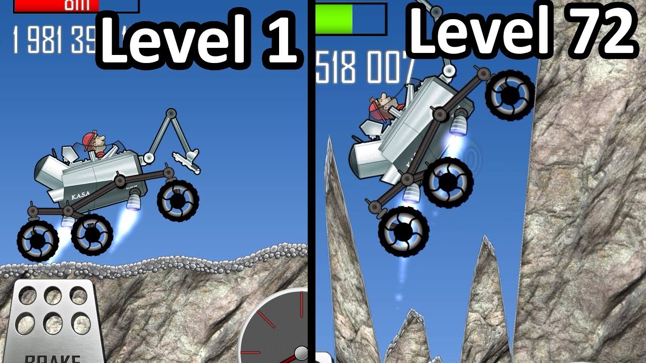 Hill Сlimb Racing - Moonlander on Mountain | 2K GamePlay