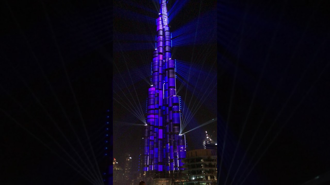 Burj Khalifa Dubai, Laser Light Show, 2018 Year of Zayed