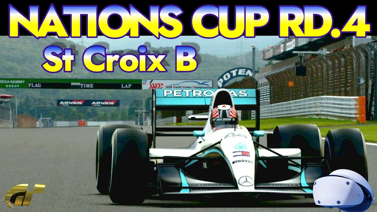 Gran Turismo 7   Nations Cup Rd.4    PSVR2 onboard 24 laps 2 pit stops at St Croix B
