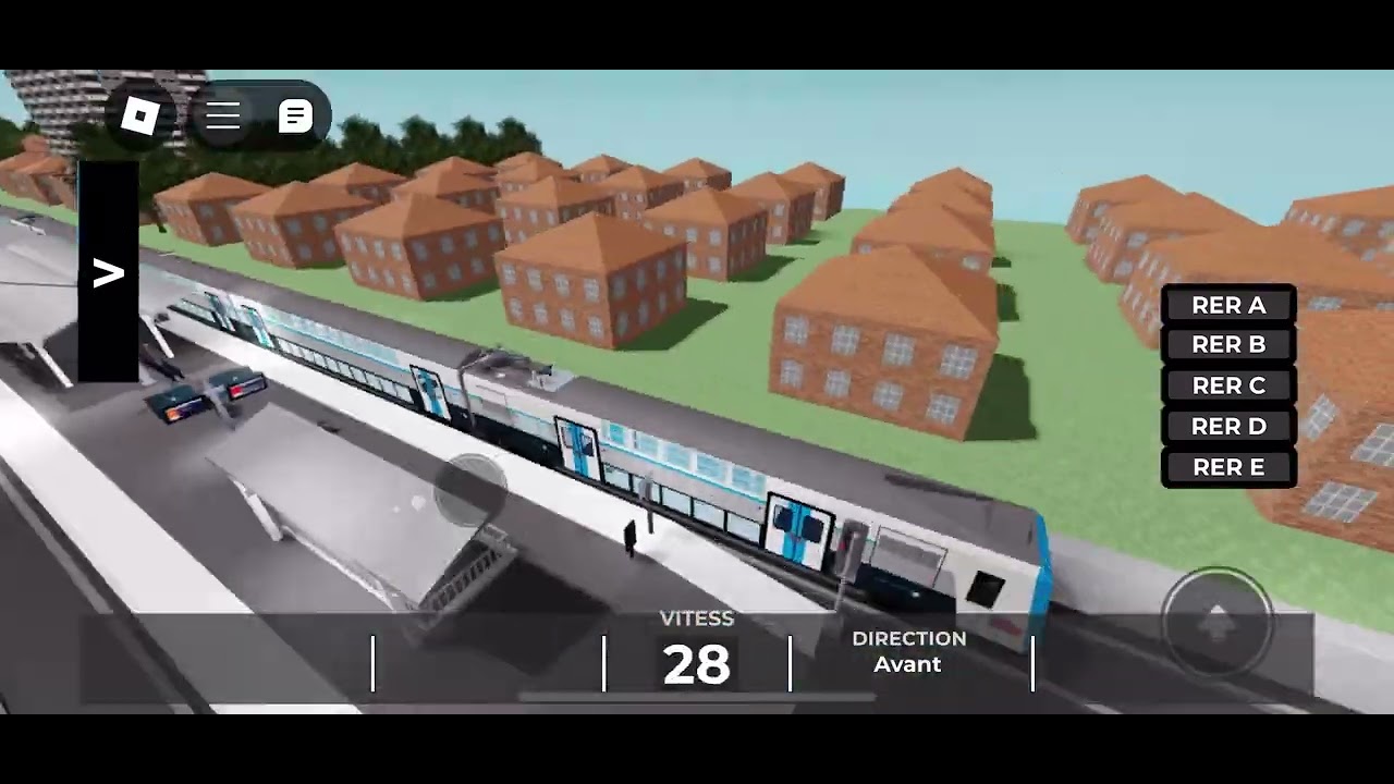 En cabine du RER D sur Roblox Project RER Time Lapse