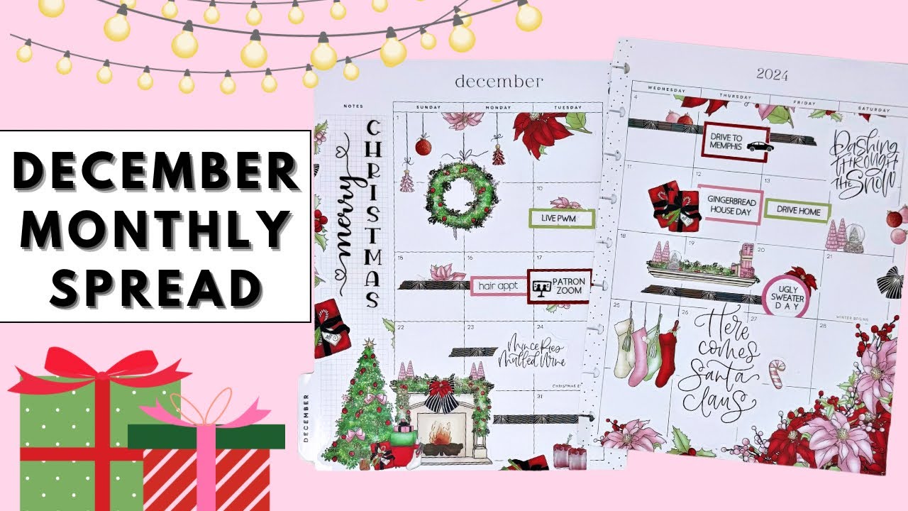 PLAN WITH ME | DECEMBER MONTHLY SPREAD | THE HAPPY PLANNER