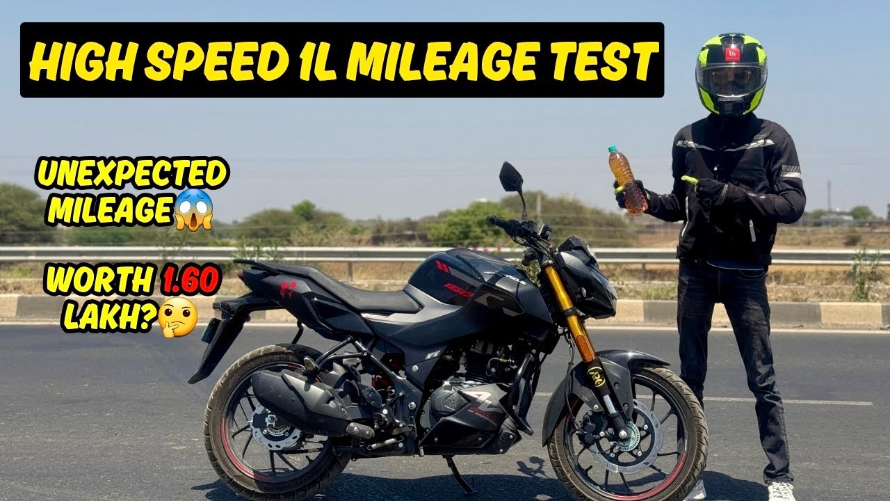 2025 Hero Xtreme 160R 4V 1L High Speed Mileage Test Shocking Result😱
