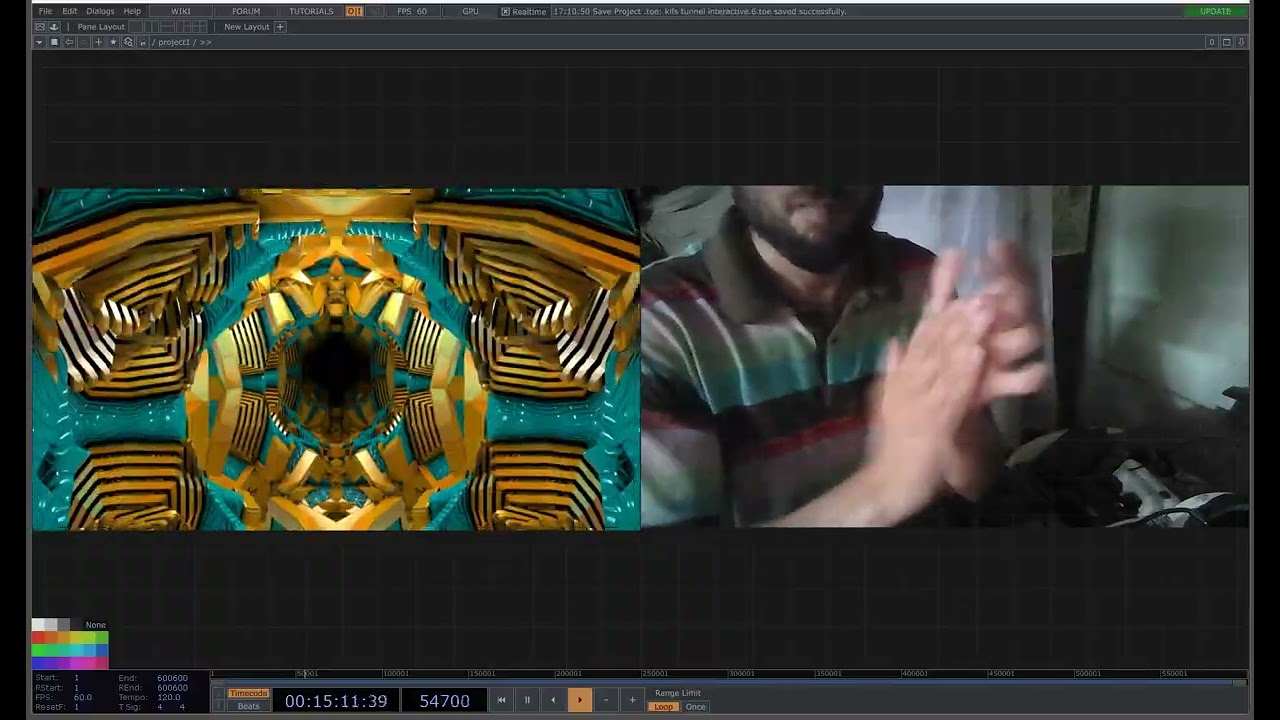 Touchdesigner - Kifs Fractal Interactive