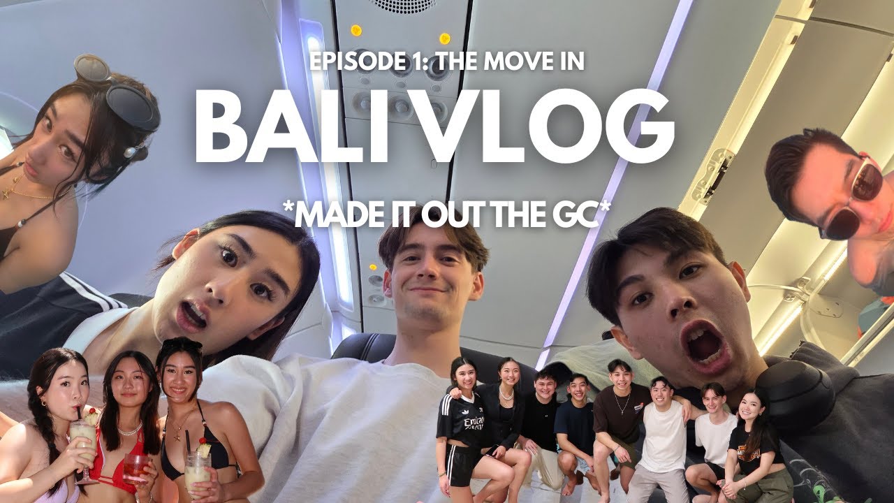 bali travel vlog 🌴 | airbnb tour, finns beachclub, traveling w/ friends, grouptrip