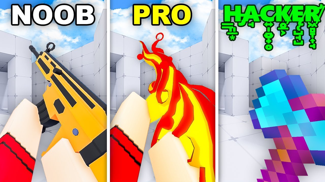 Снаряжение NOOB vs PRO vs HACKER в Rivals!