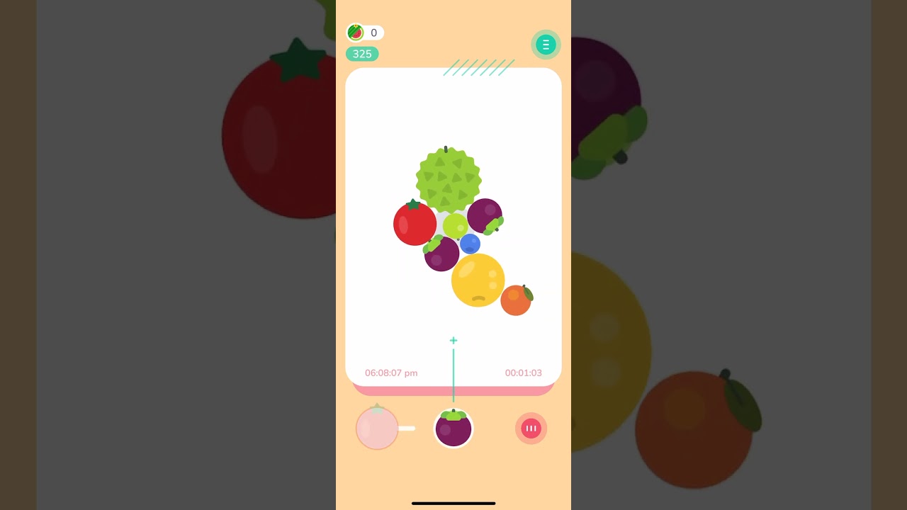 Easy Relaxing Fruit Merge Puzzle with Gravity Twist!