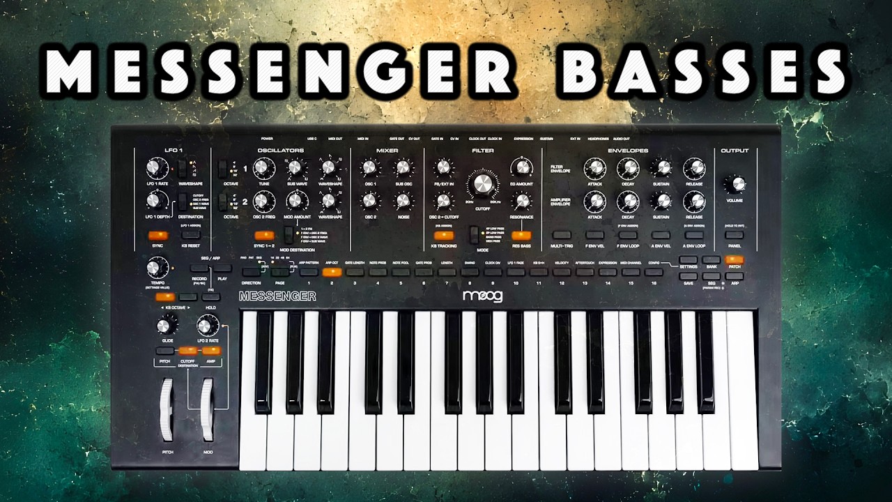 Moog Messenger: 64 аналоговых басовых пресета. Демонстрация звука без лишних слов