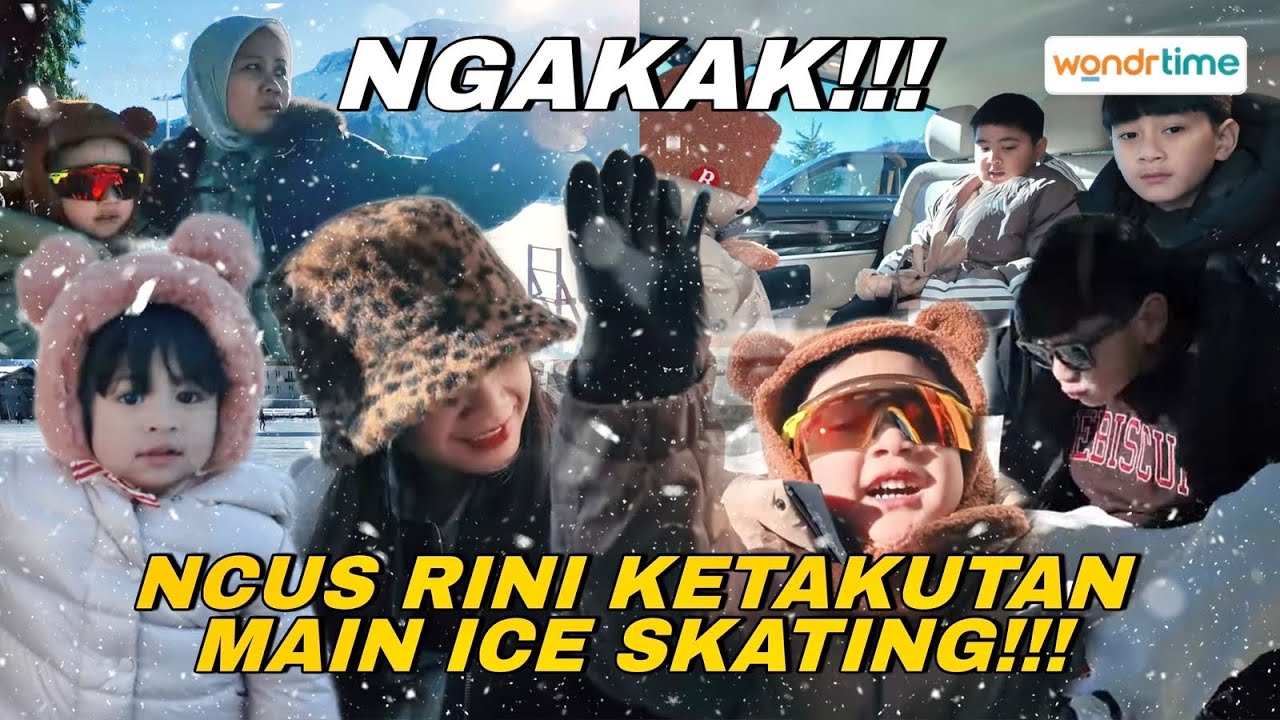 BIKIN NGAKAK!!! NAGITA BELAJAR MAIN ICE SKATING SAMA CIPUNG!!! LILY ASIK MAIN SALJu!!!