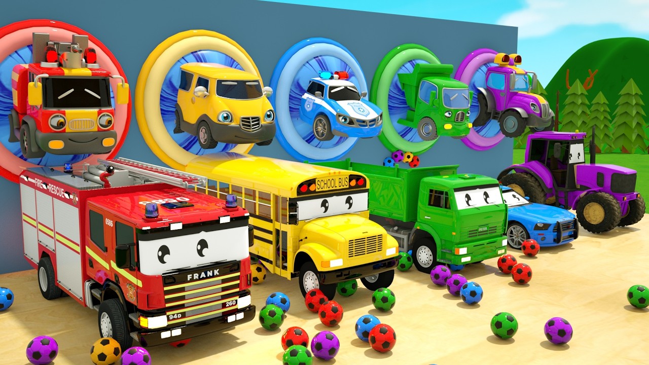 Super Simple Songs - Transforming small cars into big vehicles - Nursery Rhymes & Kids Songs