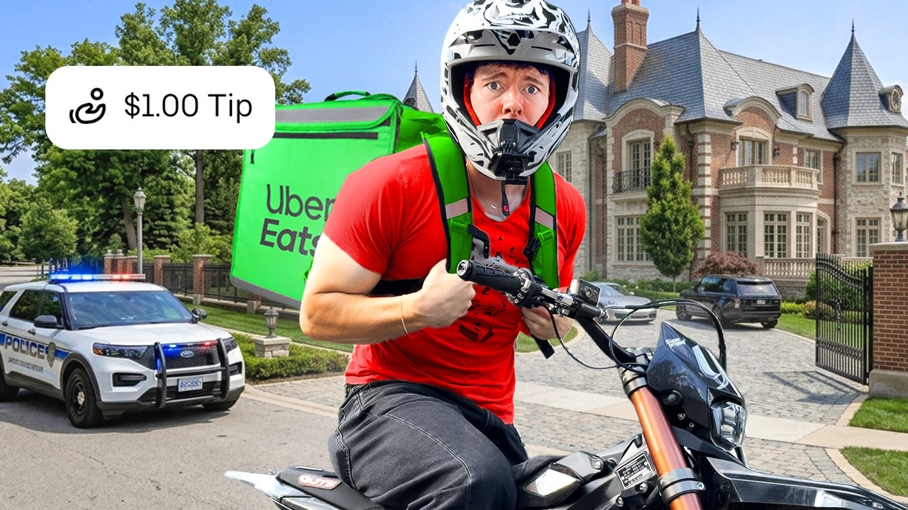 I tried Uber Eats in America's Richest Town (*cops called)